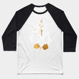 Single Line - Pharaoh (White) Baseball T-Shirt